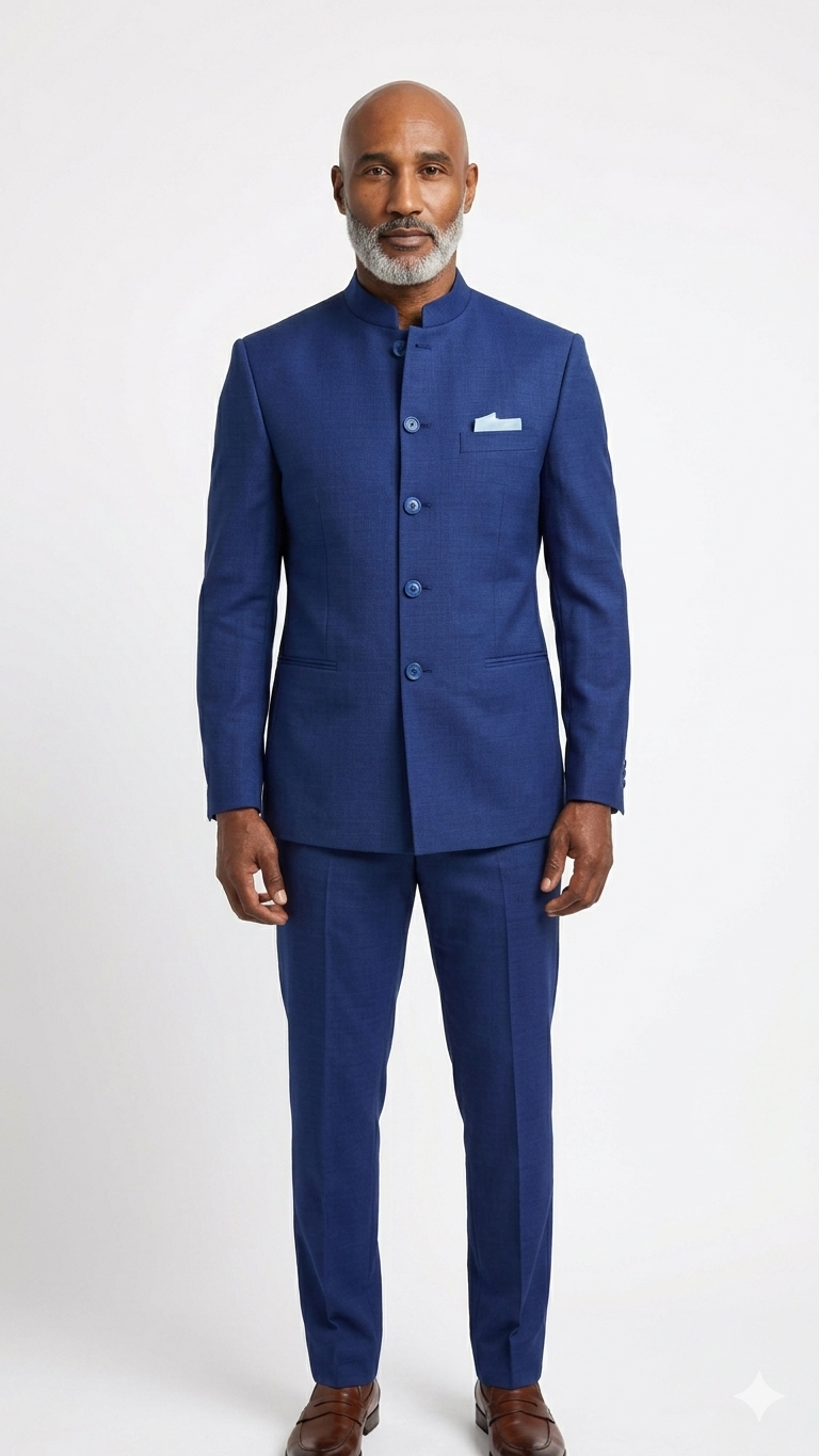 Gentlemen’s Cobalt Blue Nehru Suit Set