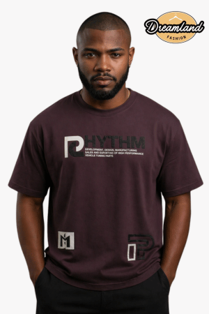 Rhythm Premium Graphic T-Shirt – Wine Brown